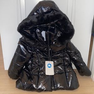 NWT Toddler Girls Mayoral Black Puffer Coat - Size 2